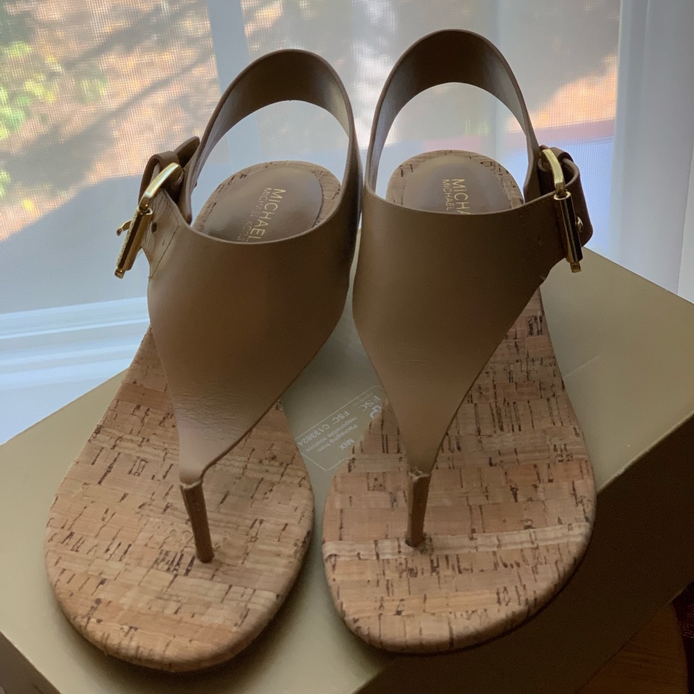 Michael Kors Leather Thong Sandal